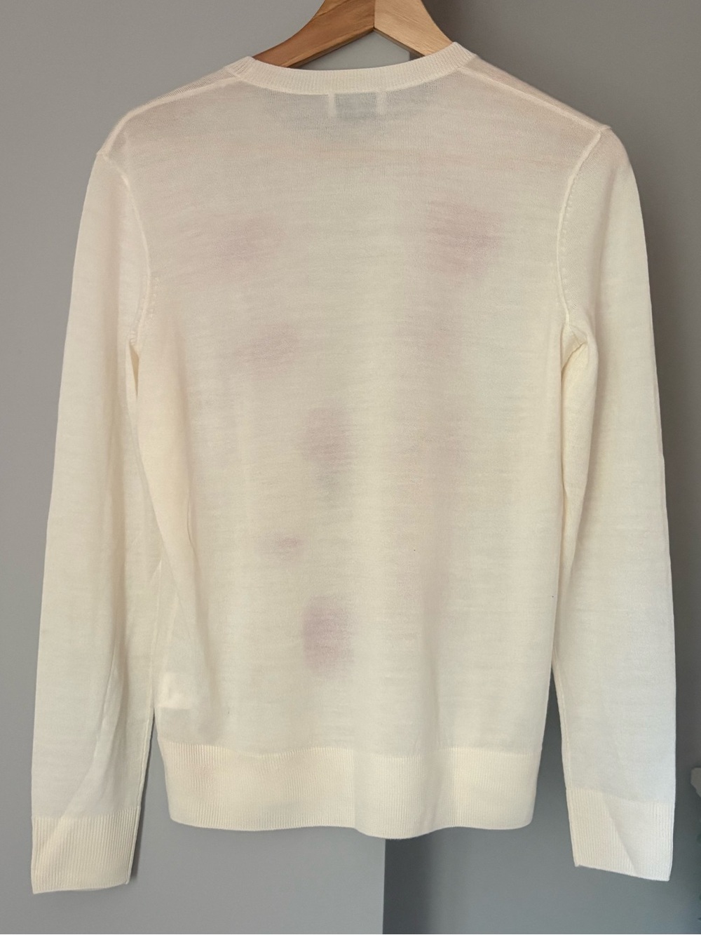 Sonia by Sonia Rykiel Intarsia Lips Hearts Poppy Sweater Cream Wool M - Picture 4 of 6
